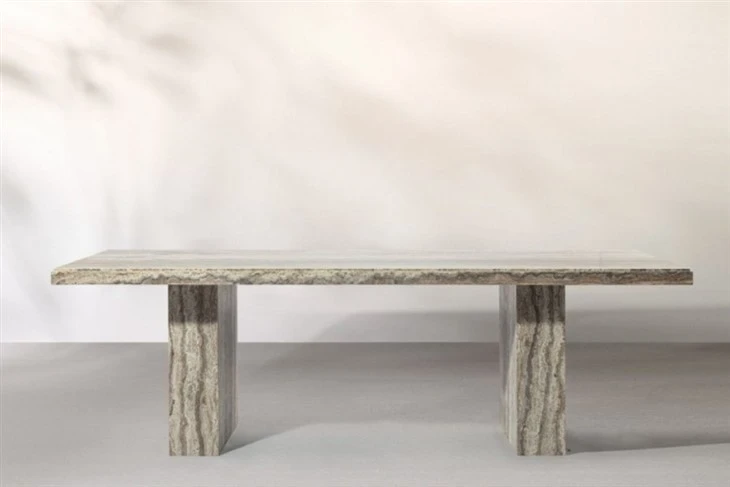 Rectangle Travertine Table