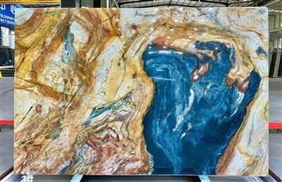 ব্রাজিলিয়ান ব্লু লুইস কোয়ার্টজাইট স্ল্যাব